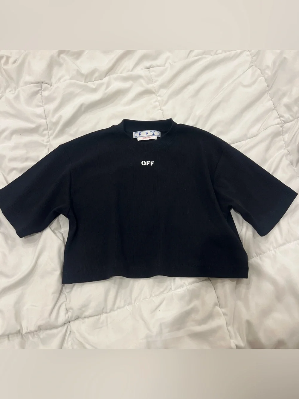 Off-White Virgil Abloh Womens Logo Crop Top